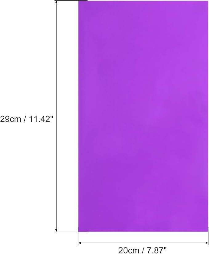 MECCANIXITY 50 Sheets Heat Reactive Foil, 20x29cm Purple Foil Transfer Sheets - Image 2