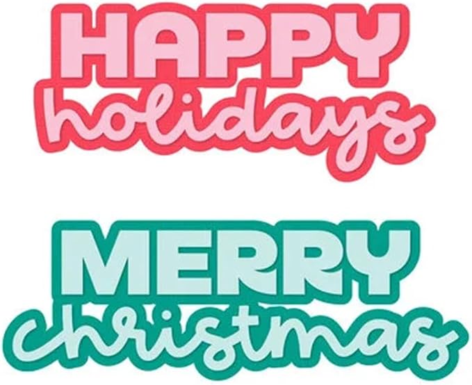 Metal Cutting Dies DIY Merry Christams Embossing Stencil Template Scrapbooking by Annchaos