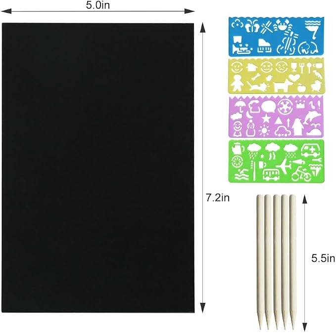 FUNNYB&G Rainbow Scratch Paper Art - Image 7