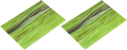 MECCANIXITY 2 Pcs Stained Glass Sheet Mosaic Tile 7.9 Inch x 5.9 Inch Army by MECCANIXITY