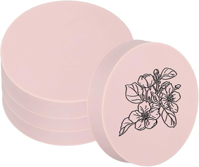 PATIKIL 4Pcs 2" Rubber Carving Blocks, Soft Linoleum Art Carving Block Round by PATIKIL