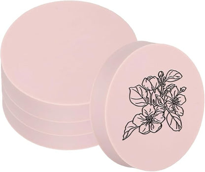 PATIKIL 4Pcs 2" Rubber Carving Blocks, Soft Linoleum Art Carving Block Round by PATIKIL