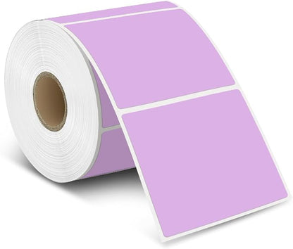 iEager Purple Square Thermal Label Stickers, 500 Sheets/Roll by iEager