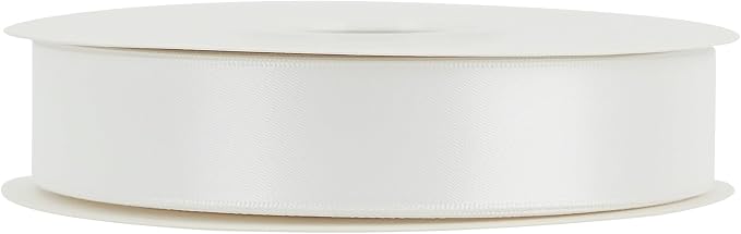 HUIHUANG White Satin Ribbon 1 inch x 50 Yards Double-Faced Polyester Silk Satin - Image 7