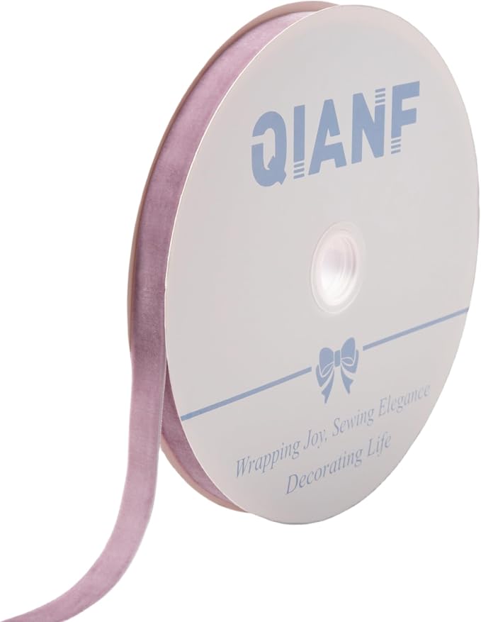 Vintage Lavender Velvet Ribbon Lilac Christmas Ribbon by QIANF