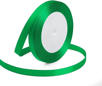 KMER LIFE Green Ribbon 3/8 Inches x 25 Yards Satin Ribbons Perfect by KMERLIFE