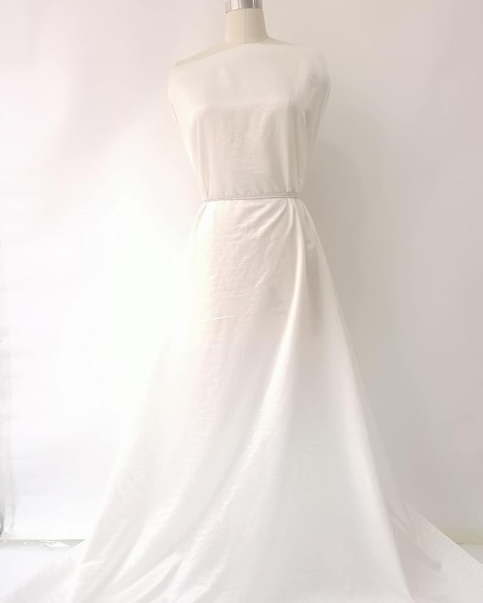 100cm*140cm White Natural Silk Satin Fabric 12 Momme Soft Silk Cotton Fabric - Image 7