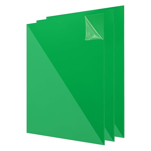 uxcell 3Pcs Acrylic Sheets 12x12 Inch Acrylic Panel 1/8 Inch-3mm Plastic Board by uxcell