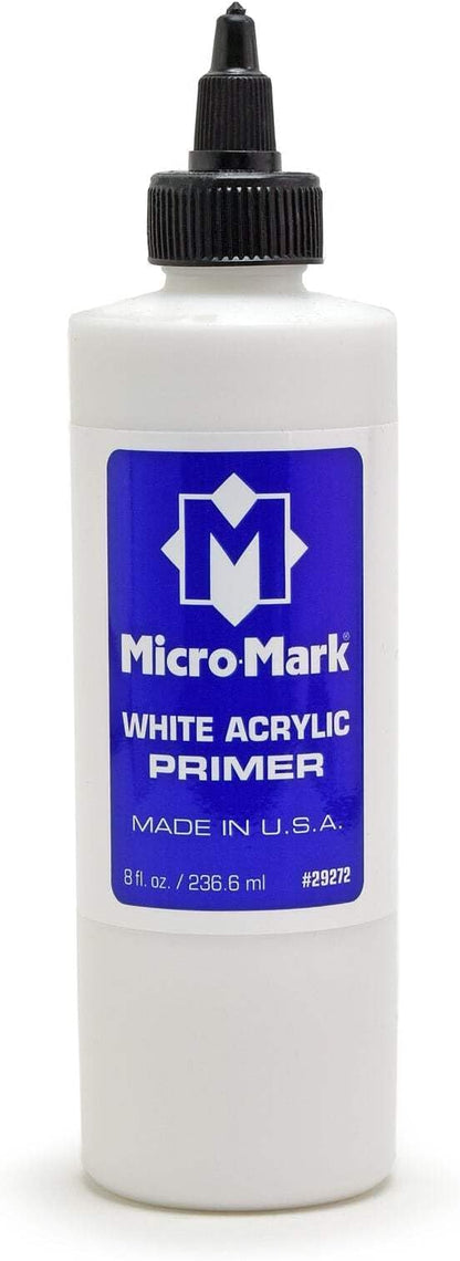 Micro-Mark White Acrylic Primer, 8oz by Micro-Mark