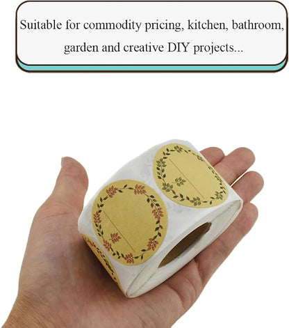 HAHIYO 1.5In 500P Round Natural Brown Kraft Stickers - Image 5