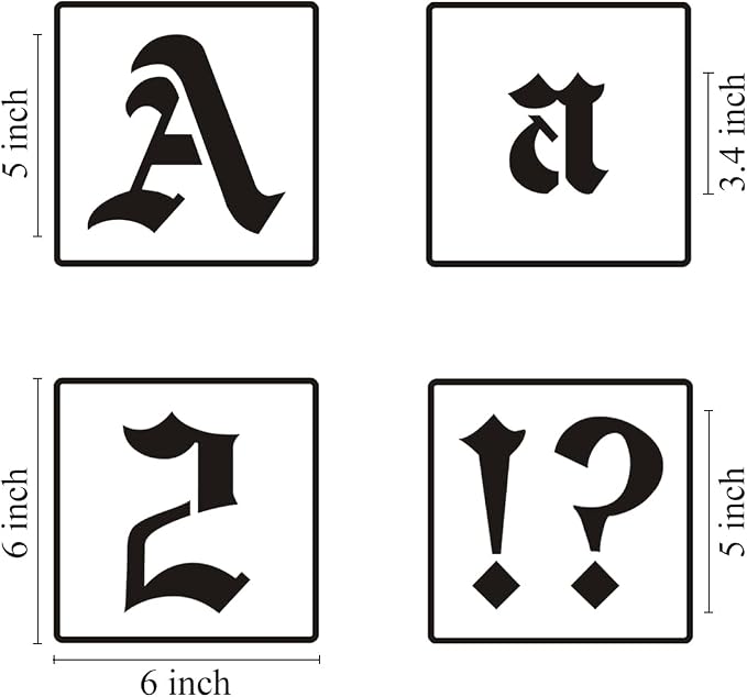 5 Inch Alphabet Letter Stencils - Image 6