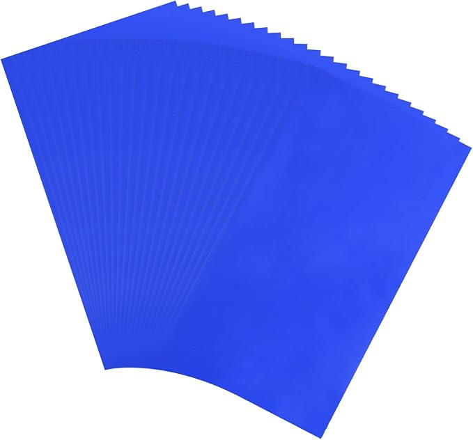 MECCANIXITY 50 Sheets Heat Reactive Foil, 20x29cm Blue Foil Transfer Sheets by MECCANIXITY