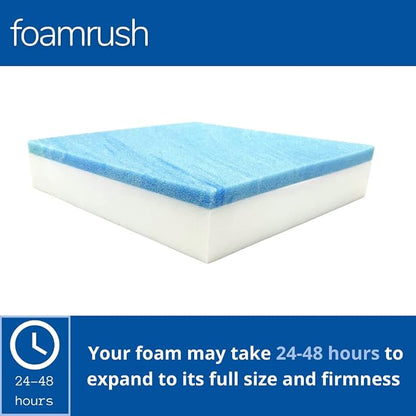 FoamRush 3" x 24" x 24" Gel Memory Foam Upholstery Square Cushion Medium Firm - Image 2