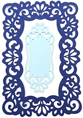 Lace Flowers Background Frame Cutting Dies, Lace Frame Die Cuts Metal Embossing - Image 5