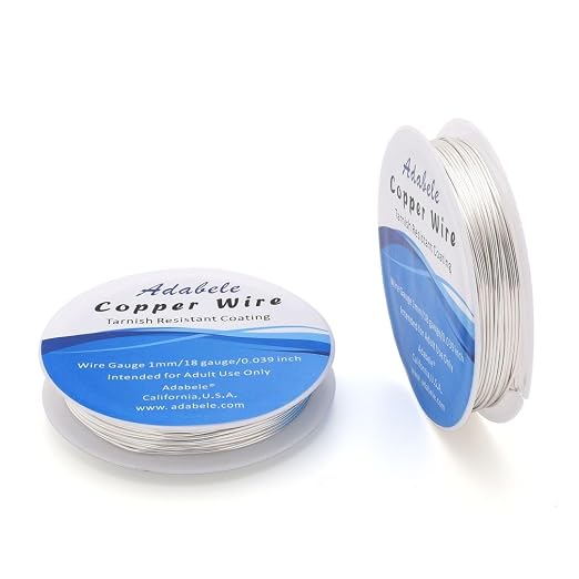Adabele 65 Feet Premium Tarnish Resistant Round Jewelry Wire Copper Beading - Image 2
