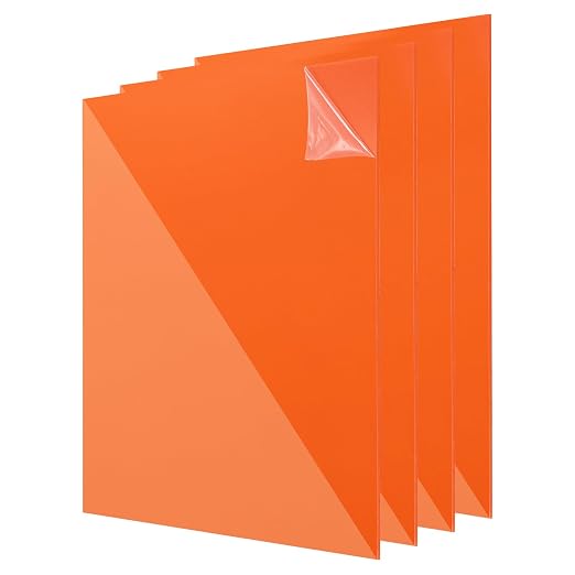 uxcell 4Pcs Acrylic Sheets 12x12 Inch Acrylic Panel 1/8 Inch-3mm Plastic Board by uxcell
