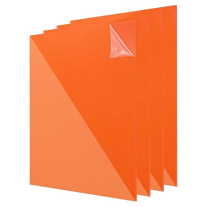 uxcell 4Pcs Acrylic Sheets 12x12 Inch Acrylic Panel 1/8 Inch-3mm Plastic Board by uxcell