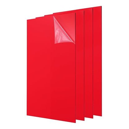 uxcell 4Pcs Acrylic Sheets 12x8 Inch Acrylic Panel 1/8 Inch-3mm Plastic Board by uxcell