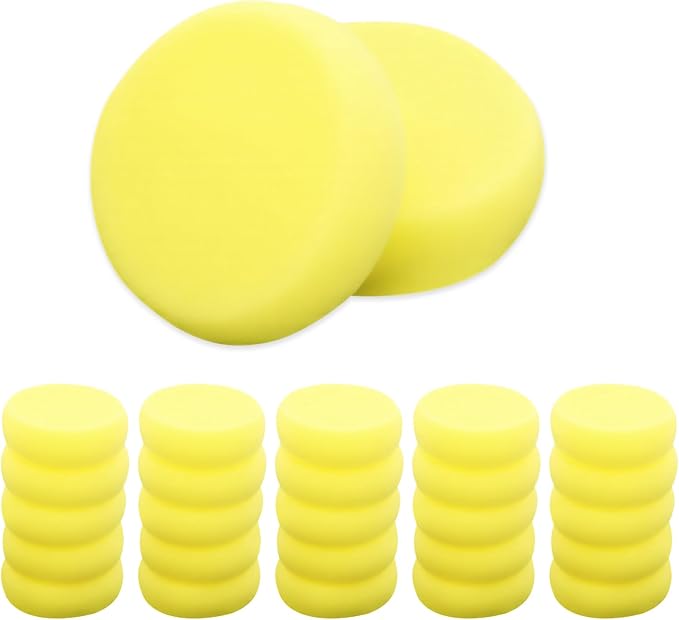 12 Pcs Pottery Sponges, Paint Sponges Tools, Round Big Yellow Sponge by Unknown