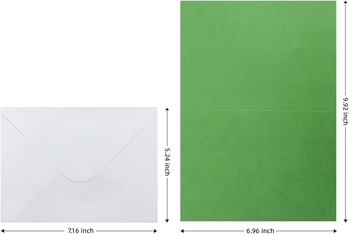 48 Pack Blank Folded Cards and Envelopes Colored Cards White Envelopes 5 x 7 - Image 3
