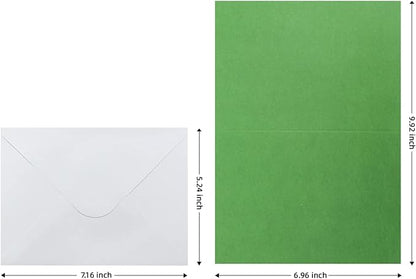 48 Pack Blank Folded Cards and Envelopes Colored Cards White Envelopes 5 x 7 - Image 3
