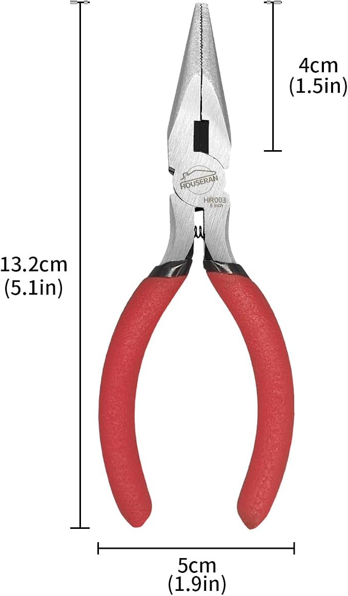 Needle Nose Pliers, 5 Inch, 5 Pack, Long Nose Pliers - Image 2