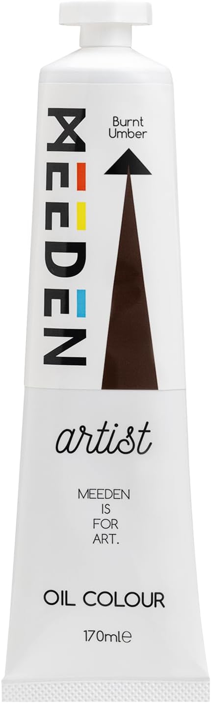 MEEDEN Artist Grade Oil Paint: Burnt Umber - 170ml/5.7oz Tube - Professional by MEEDEN