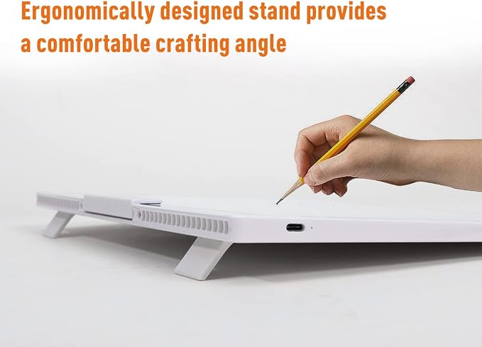 Rechargeable A4 LED Light Pad w/Built-in Riser Stands, 6 Levels of Brightness - Image 4