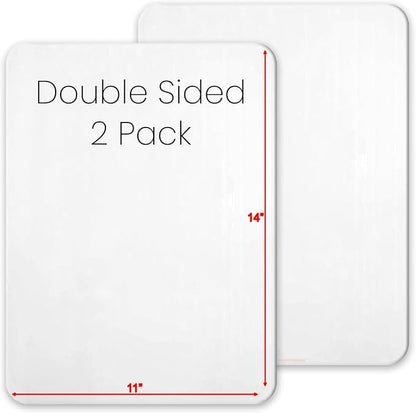 Small White Board, 11 x 14 Dry Erase Board, 2 Small White Boards Dry Erase by UltimateStationery