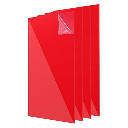 uxcell 4Pcs Acrylic Sheets 12x6 Inch Acrylic Panel 1/8 Inch-3mm Plastic Board by uxcell