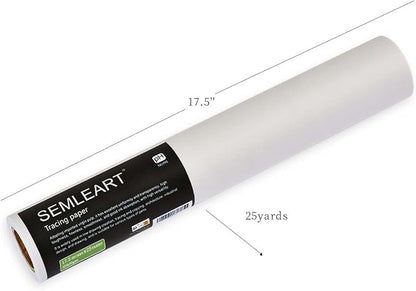 SEMLEART Artit's Tracing Paper roll, 32lb/50gsm, 17.5 inch x 25 Yard, - Image 2