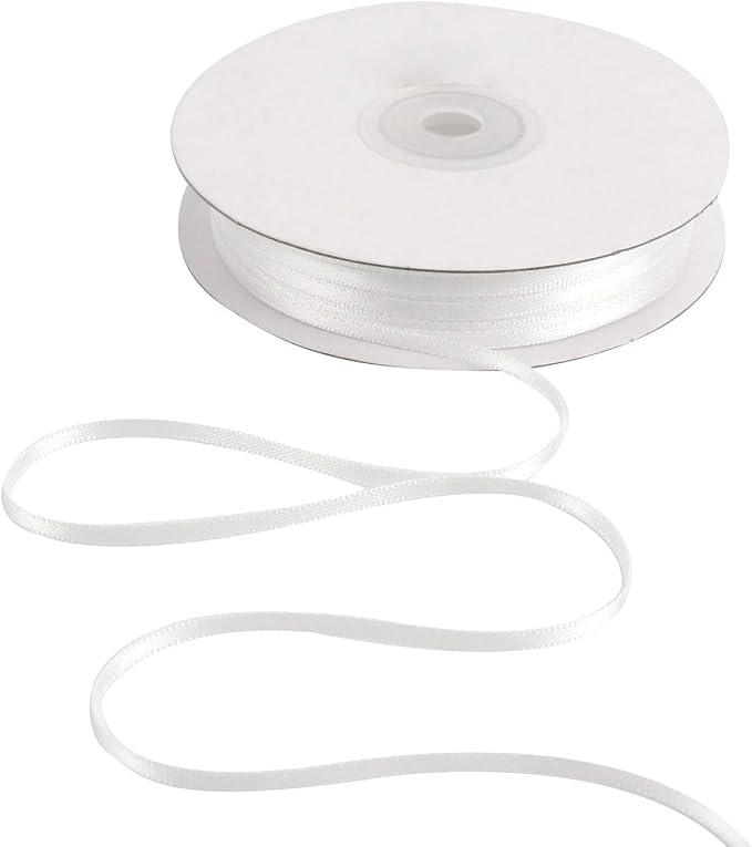HUIHUANG Solid Color Satin Ribbon 1/8 inch x 100 Yards Roll Ribbon by HUIHUANG
