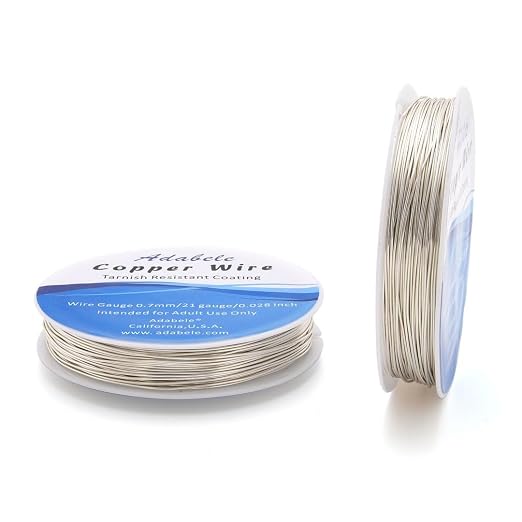 Adabele 82 Feet Premium Tarnish Resistant Round Jewelry Wire Copper Beading by AdabeleLLC
