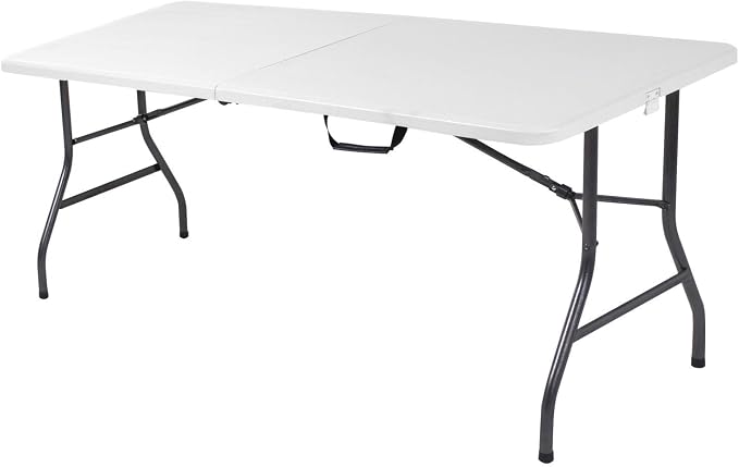 Cosco 6ft Fold-in-Half Blow Molded Folding Table, Indoor/Outdoor, Comfort Handle - Image 5