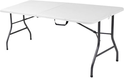 Cosco 6ft Fold-in-Half Blow Molded Folding Table, Indoor/Outdoor, Comfort Handle - Image 5