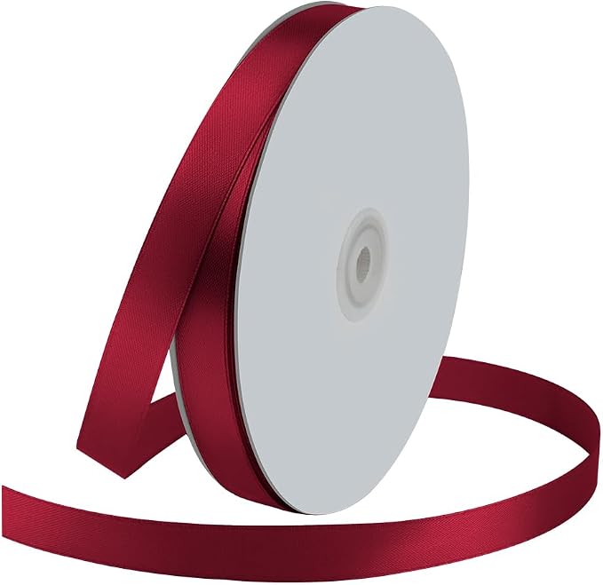 5/8" Wide x 100 Yards Single Face Polyester Satin Ribbon, Satin Ribbon by KMERLIFE