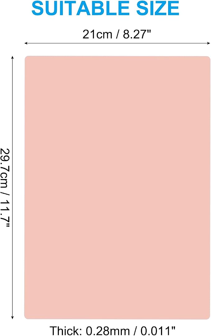 PATIKIL A4 Size Guided Reading Sheet, Light Orange - Image 2