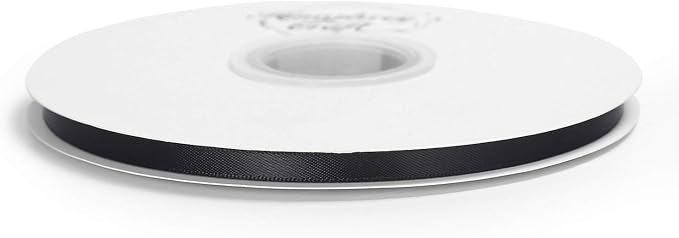 Humphrey's Craft 1/4 Inch Black Double Faced Satin Ribbon - Image 3