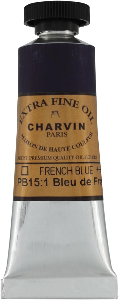 Charvin Extra Fine Oil Paint, French Blue 20 ml - Image 2