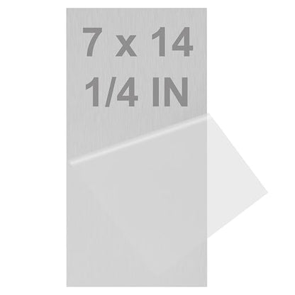 6061 T651 Aluminum Sheet Metal 7 x 14 x 1/4 Inch Flat Plain Aluminum Plate by Lswteiz