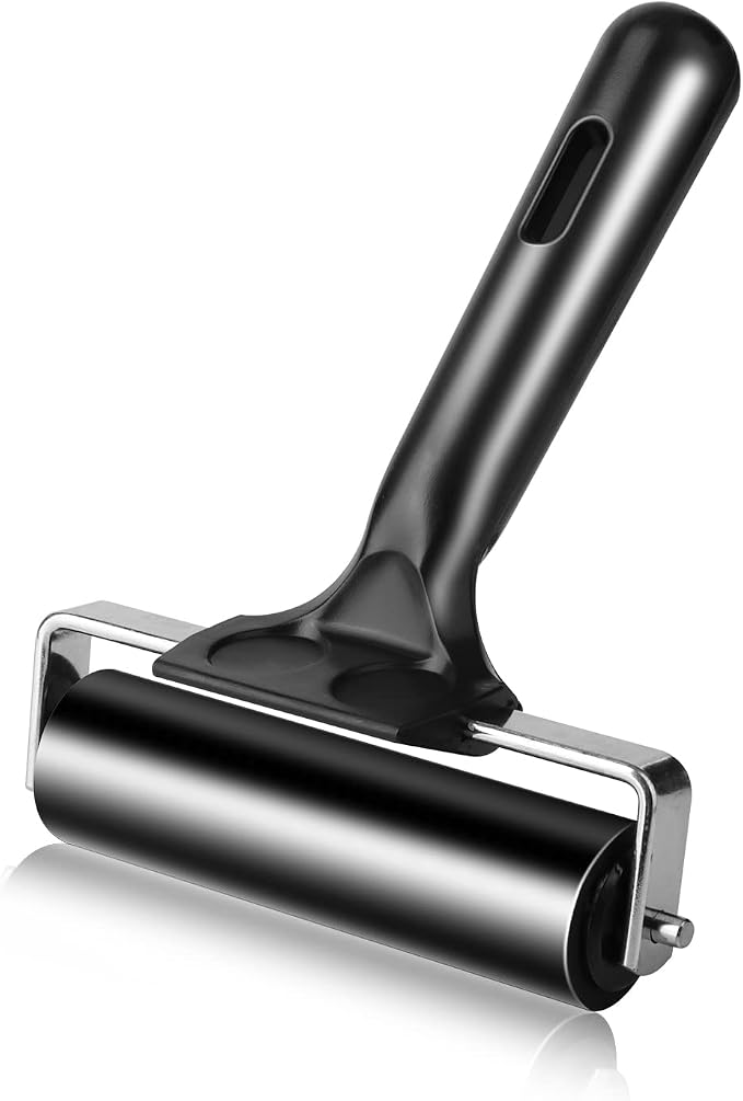 4 Inch Rubber Roller Tool, Rubber Brayer Roller by HRLORKC