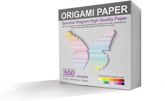Origami Paper 500 Sheets, 20 Vivid Colors, Double Sided Colors Make Colorful - Image 4