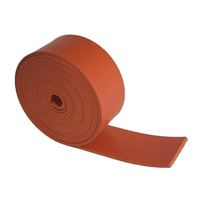 DOBTIM Red Rubber Strips 1/8" Thick X 2" Wide X 10'Long, Solid Rubber Rolls Use by DOBTIM