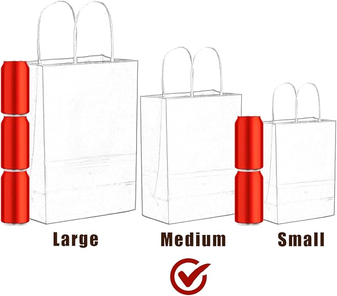 qiqee 32-Packs Orange Paper Gift Bags - Image 6