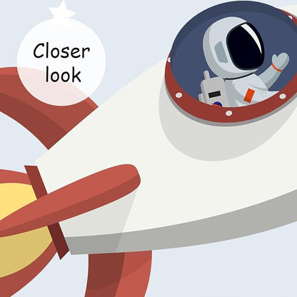 AFZEVEB-Space Mural Hand-Painted Cartoon Wallpaper - Image 4