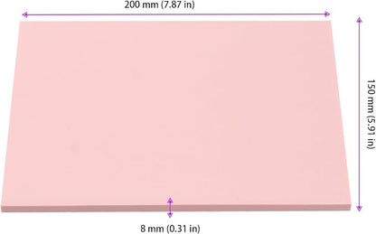 8PCS 8 x 6 Inches Pink Rubber Carving Block, Soft Rubber Stamp Carving Blocks - Image 2
