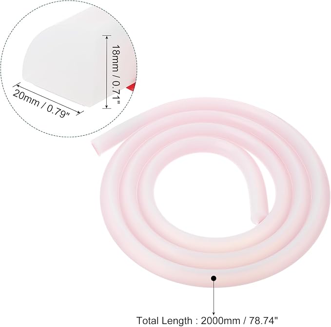 uxcell Flexible Molding Trim, 79 Inch Flexible Quarter Round Molding Silicone - Image 2