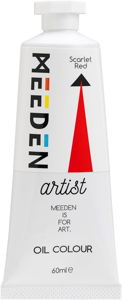 MEEDEN Artist Grade Oil Paint: Scarlet Red - 60ml/2oz Tube - Professional Art by MEEDEN