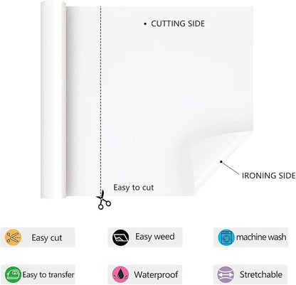 HTV Iron on Vinyl 12Inch by 25ft Roll Heat Transfer Vinyl - Image 2