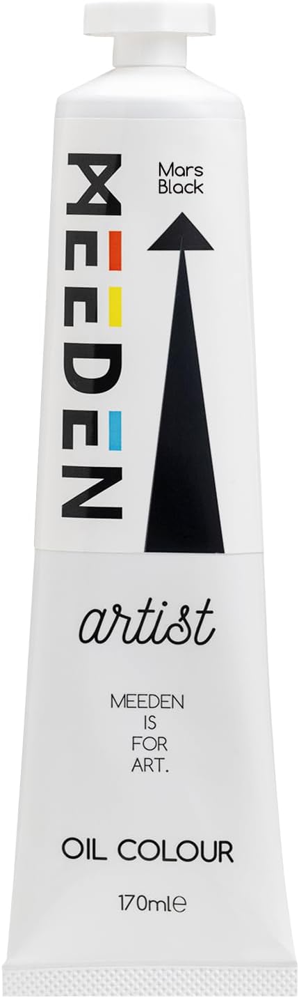 MEEDEN Artist Grade Oil Paint: Mars Black - 170ml/5.7oz Tube - Professional Art by MEEDEN
